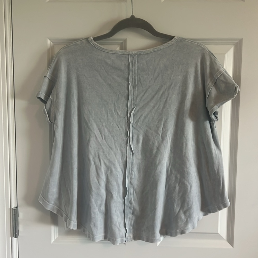 altar'd state size XS Light blue V-Neck T-shirt - Picture 5 of 7